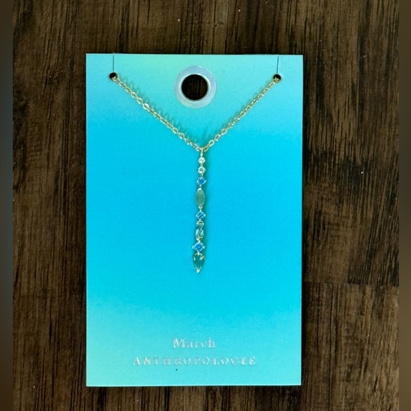 Anthropologie March birthstone pendant necklace - Picture 14 of 14